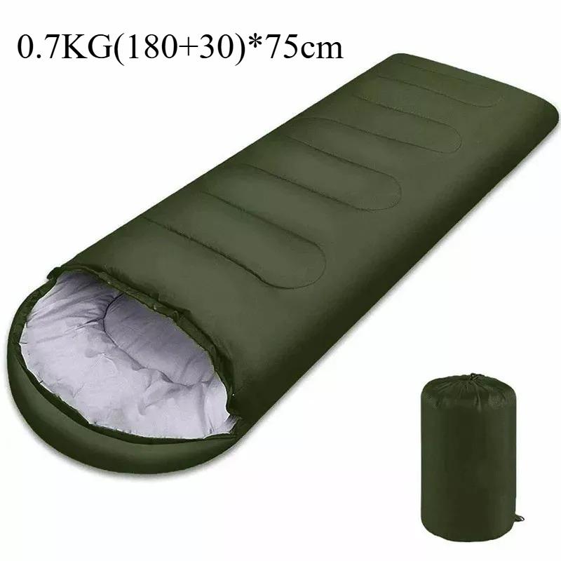 Adult Outdoor Sleeping Bag Winter Cold Proof Warm Hiking Gear Emergency Travel Camping Equipment Windproof Thermal Picnic зелёный