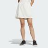 adidas Verbiage Knit Skirt With Elastic Waist and Solid Color Sports Three-Quarter Casual Shorts Women Bottoms Han-Jade-White JN7786