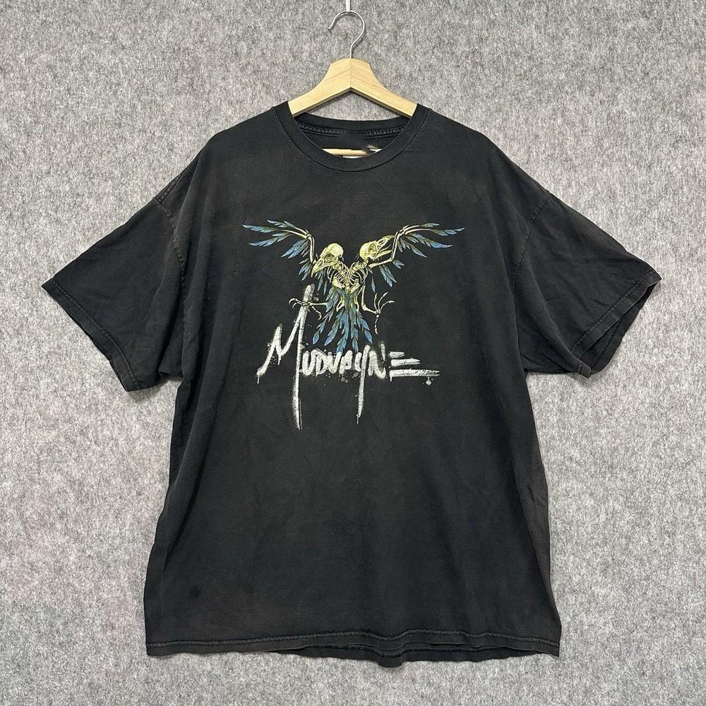 Rare! Mudvayne Band Skeleton Birds Shirt Unisex Concert S to 5XL AR370 Unisex T-Shirt S