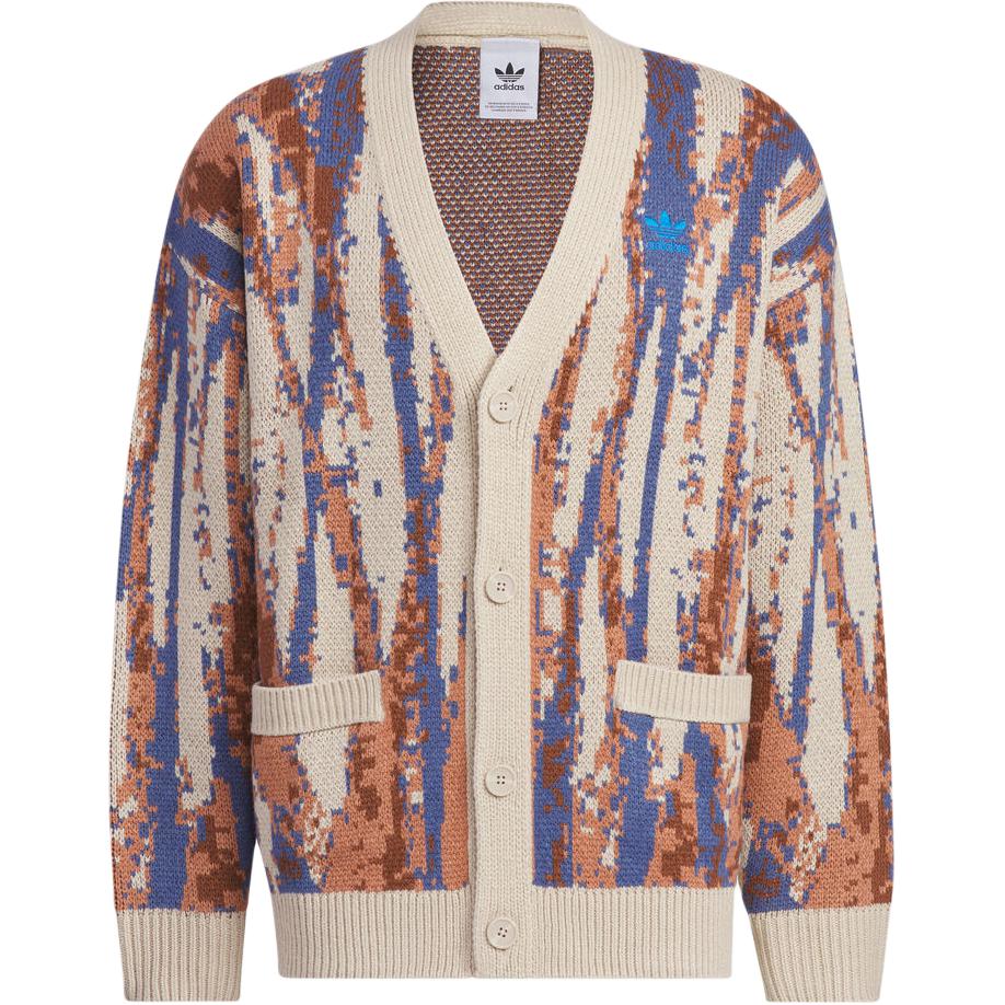 adidas Originals Abstract Pattern Knit Cardigan Beige Multi Unisex IX7818 XS 12190₽