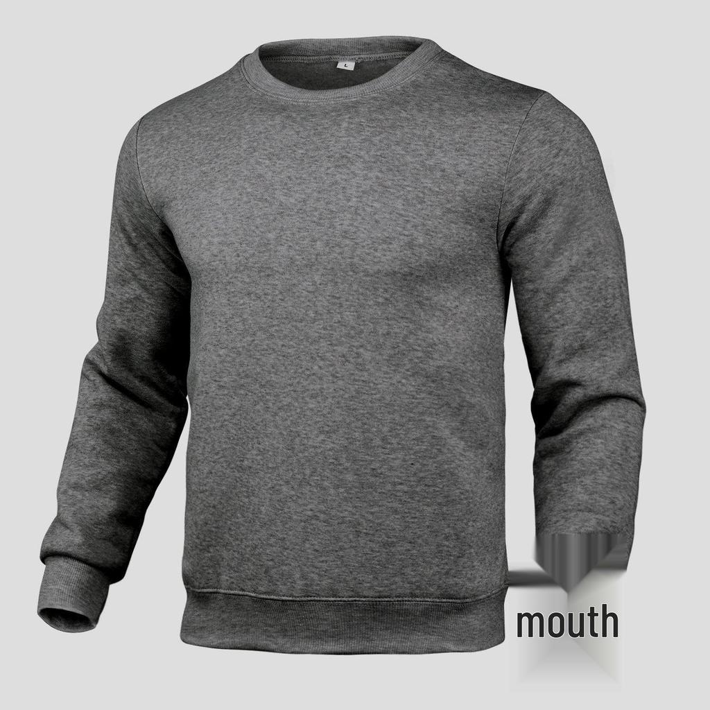 2023 Men's Casual Loose Round Neck Hoodie - Spring/Autumn, Long Sleeve Pullover, Custom Logo Option