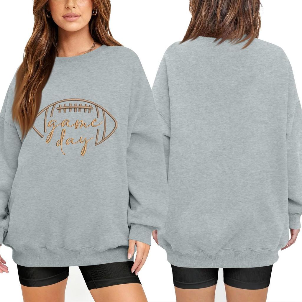Unisex Lightweight Long Sleeve Neck Printed Pullover Sweatshirt for Men and Women