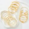 15 Pcs Retro Gold Color Minimalist Bangle Set for Women Fashion Chic Geometric Knotted Bracelets Daily Party Jewelry Gifts 2026