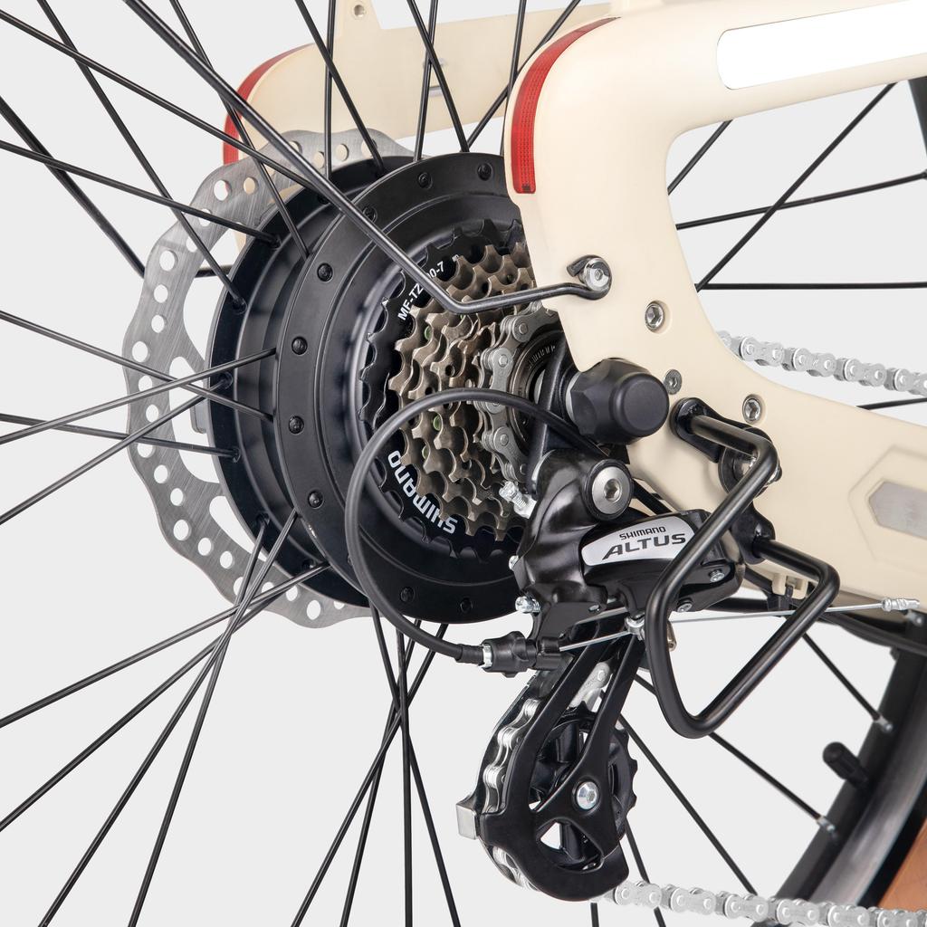 MIHOGO AIR 48V 19.2ah Carbon Fiber Long-Range Electric Bicycle,26-inch,750W Motor,Maximum Assist Range Up To 190km.