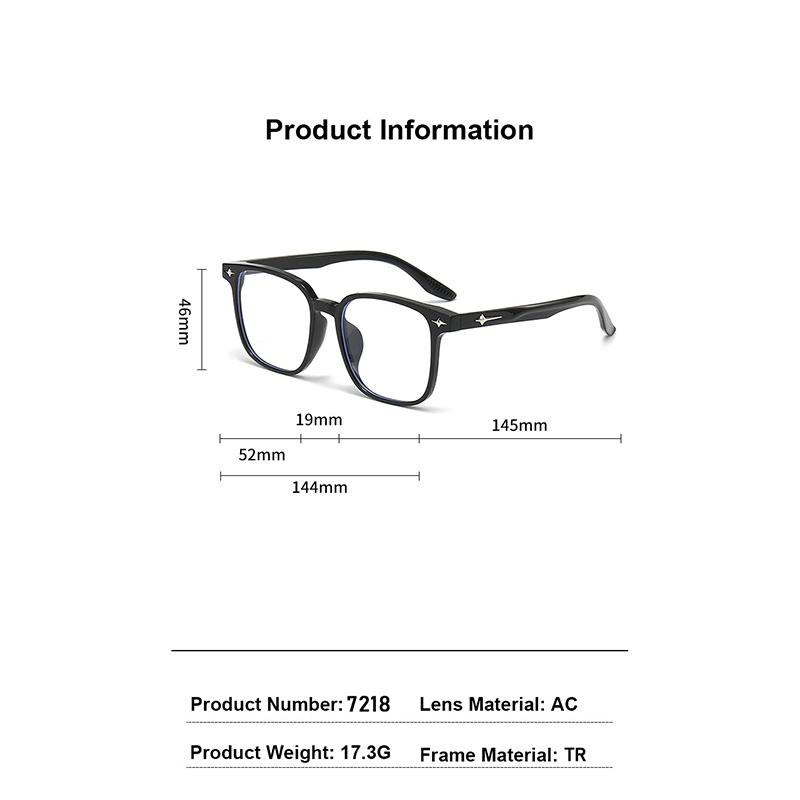 2024 Fashion Anti-blue Light Glasses For Women Designer Star Shape Trendy Men Rectangle Eyeglasses Office Computer Goggle