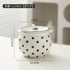 Japanese Striped Ceramic Lard Jar 1.4L Large Capacity Porcelain Spice Jar High Temperature Resistant Oil Bottle Kitchen Supplies