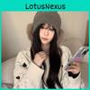 Plush Wool Beanie With Drawstring For Cold Weather Winter Fashion Accessory