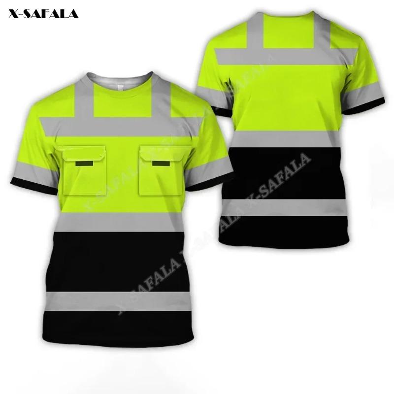 Stromleitungsmonteur Schweißer LKW-Fahrer Mechaniker Elektriker LKW 3D-Druck T-Shirt Herren Oberteil T-Shirt Nicht-Arbeitskleidung Cosplay Sicherheitsuniform