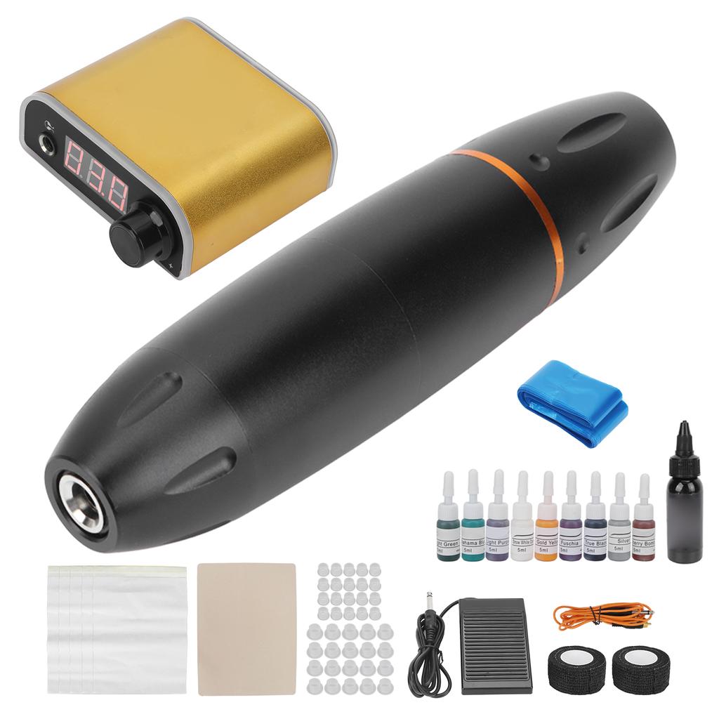 Professional Rotary Tattoo Pen Aluminium Alloy Liner Shader Complete Tattoo Machine Set for