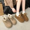 Women's Fur One Thick Bottom Heightening Winter Lightweight Padded Warm Snow Boots Non-slip Wear Leisure Sports Shoes Fur Cotton Shoes