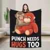 Soft Cozy Monkey Plush Blanket for Baby Travel Car Sofa Bed  Cute Cuddly Stuffed Animal Throw for Chair Meme Inspired Bedspread