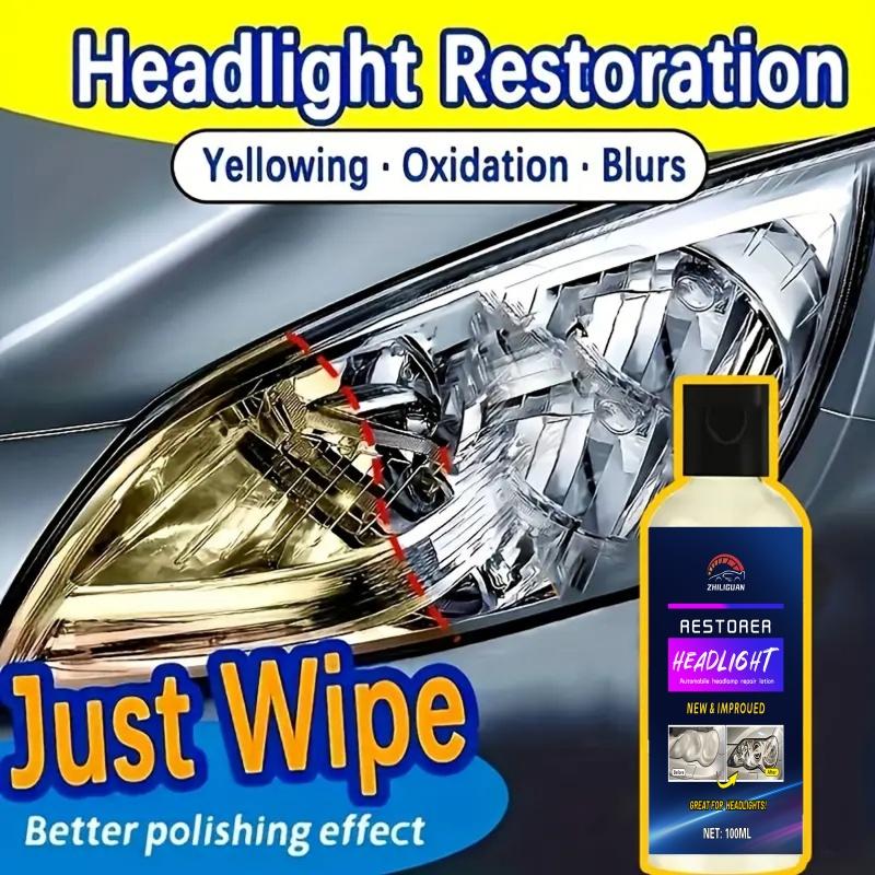 Headlight Polish & Protectant Kit | Headlight polish+Sponge Tools | Car/Motorcycle Lens  for Scratches & Foggy Lights