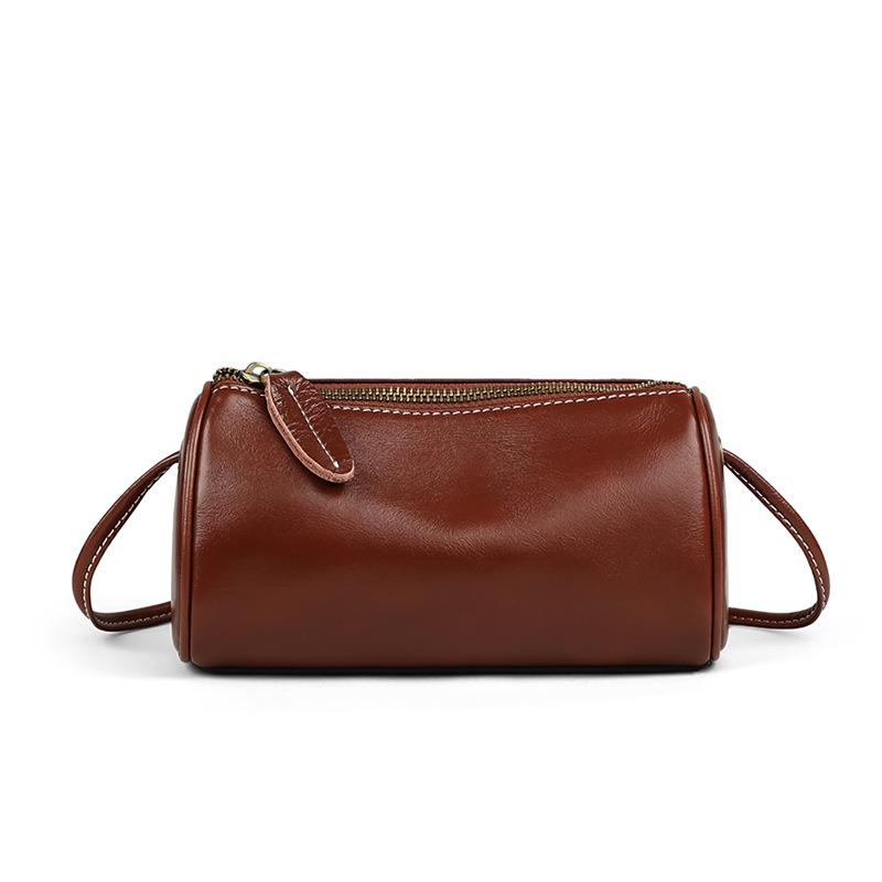 2025 New Women's Bag Crossbody Bag Genuine Leather Pillow Bag Trendy Fashion Shoulder Bag