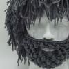 Wollmütze mit abnehmbarem Bart Warm Bequem Punk-Stil Mütze Halloween Weihnachtsfeiern Cosplay Zubehör