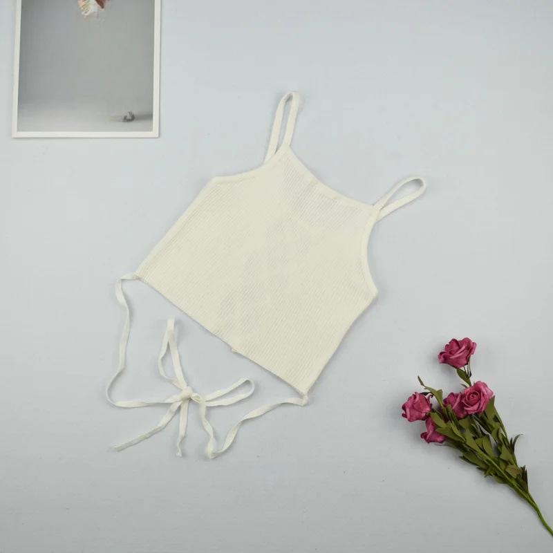 Summer Crop Tops Women Sleeveless Sexy Bandage T-Shirt Top Fashion Black Lace Up Tank Top Tumblr Ladies