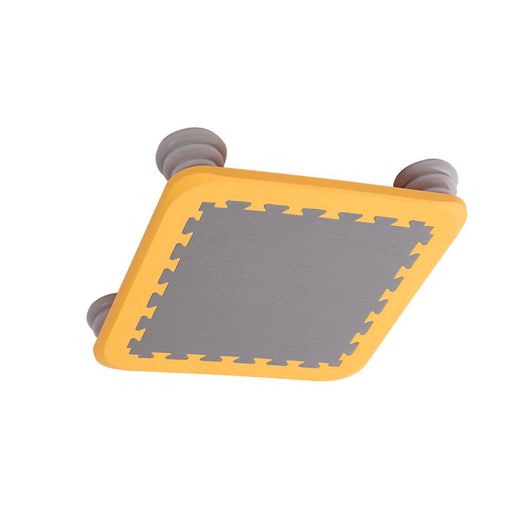 Kids Mini Trampoline Sensory Bounce Board Balance Jumping Toy Hexagonal Frame Compact Design for Playroom Bedroom
