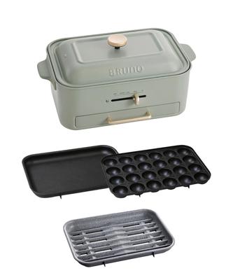 BRUNO Kompaktní gril Hot Reduced Less Yakiniku Yakiniku Home Flat Takoyaki Grill Reduced Smoke Green Plate, Smoke, Smoke, Grill, Plate, Yakiniku,