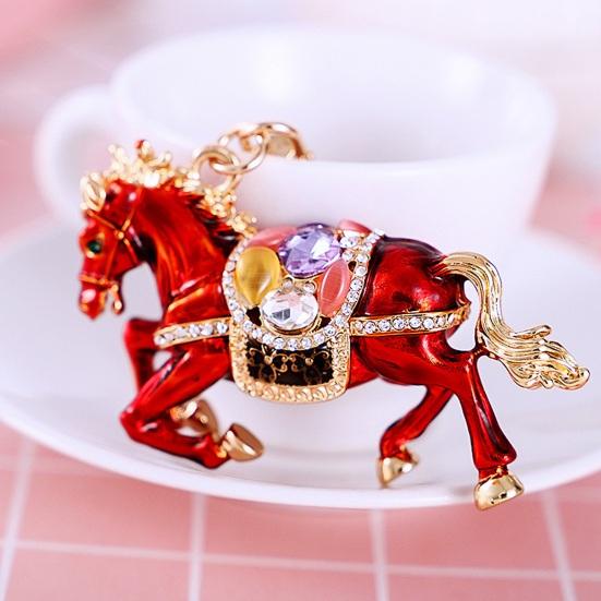 Horse Keychain Chinese New Year Charm Pendant Bag Backpack Hanging Decoration Inspiring Design Christmas