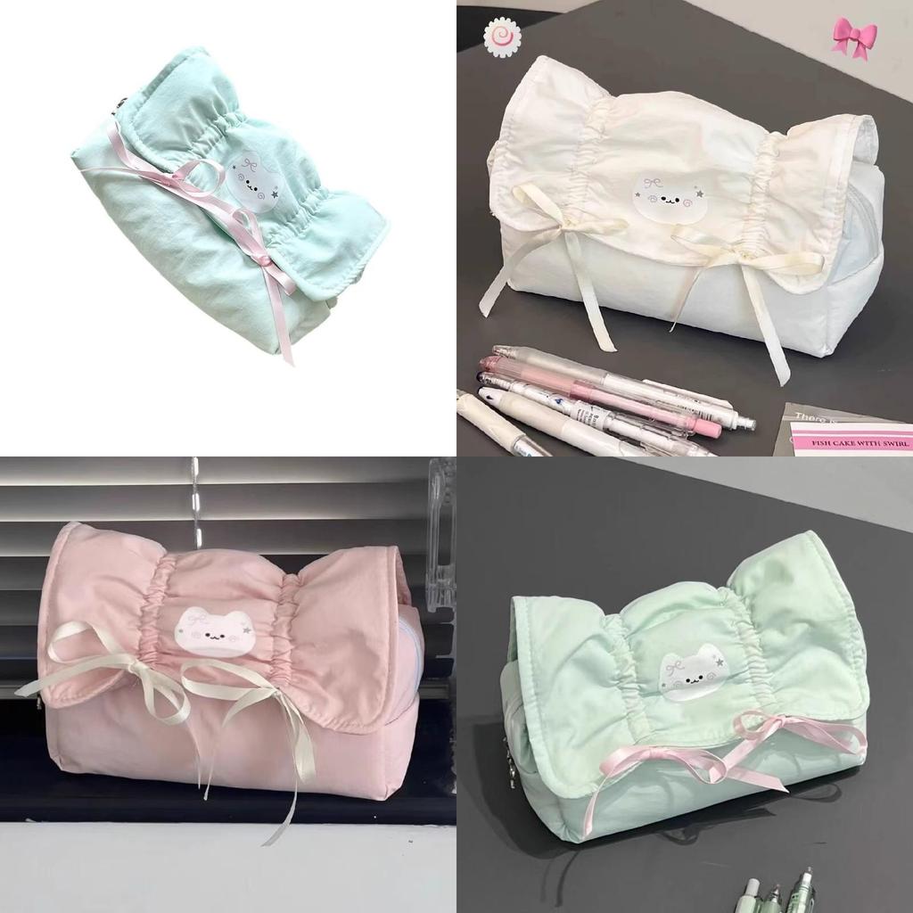 Trousse à crayons pour filles grande capacité Papillon Chat avec sac de rangement en polyester pour fournitures scolaires
