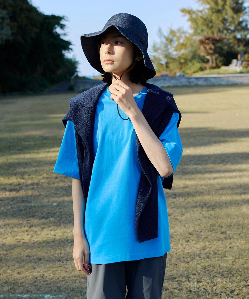 Hellinogseuweeo Pocket Short Sleeve T-Shirt_Cyan Blue