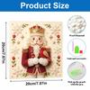 Handmade Framed Pearl Painting Set with Christmas Nutcracker and Bird Design 5D Shiny Bead Art Canvas Creative Craft for Room Decor