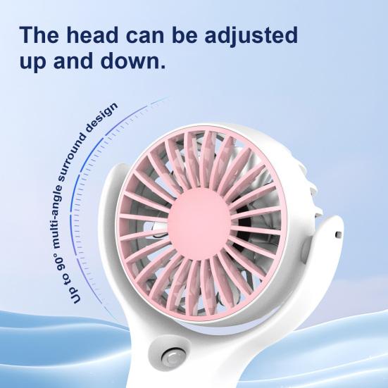 Handheld Misting Fan with USB Charging Portable Wearable Cooling Fan for Students Travel Water Spray Long Battery Life Low Noise