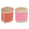 5 Rolls Burlap Lace Ribbon Decorative Jute Burlap Ribbon Roll for Crafts Festival Decor