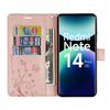 Case and 2 Tempered Glasses for Xiaomi Redmi Note 14 Pro Plus 5G/Note 14 Pro+ 5G, Synthetic Leather Butterfly Flower Pattern Pink
