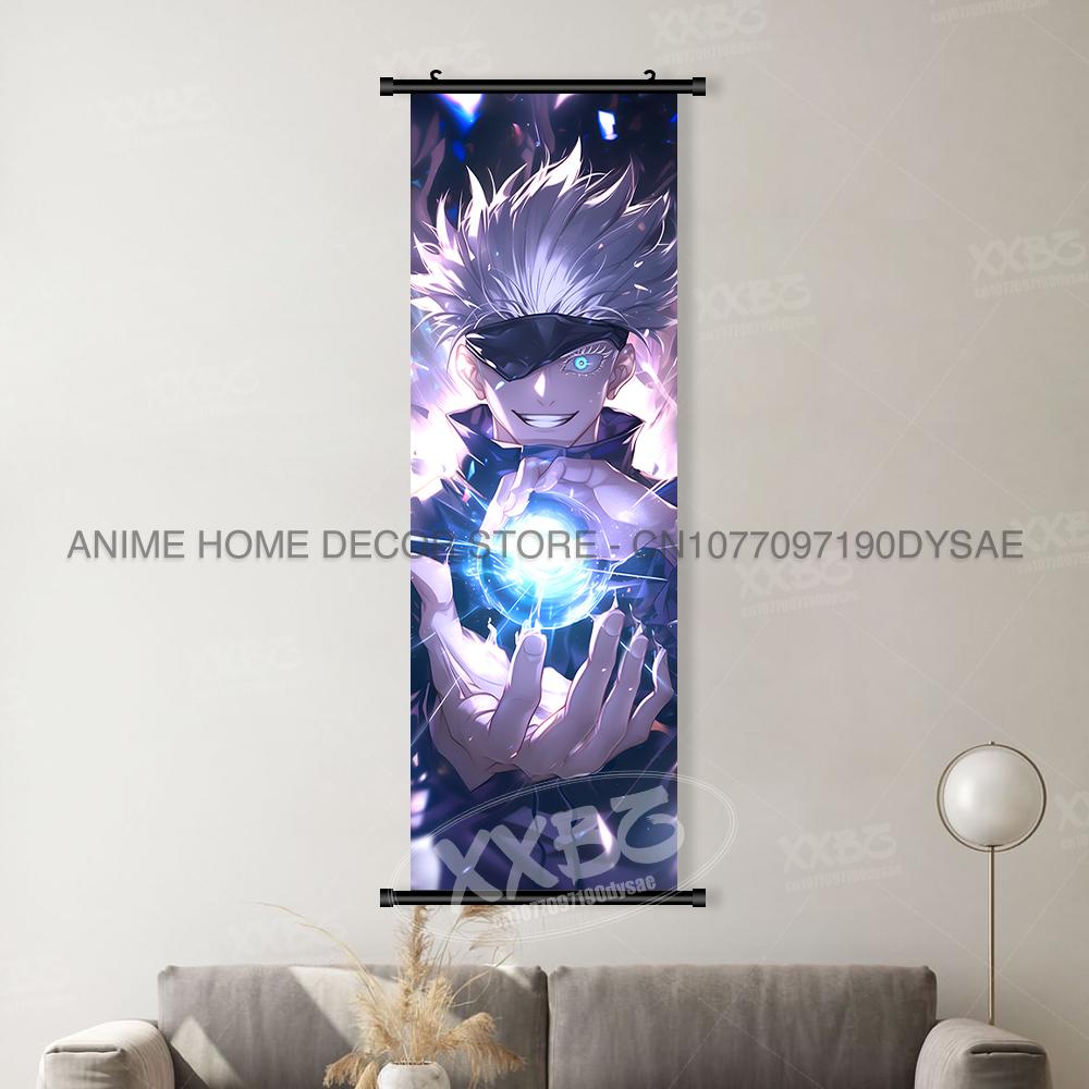 Jujutsu Kaisen Anime Poster Kamer Canvas Print Hangend Schilderij Muurkunst Megumi Fushiguro Oprollen Afbeelding Huisdecoratie Muurschildering (as the picture,30x90cm(12x36inch))