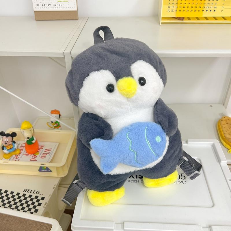 Schoolbag a Penguin Backpack Backpack Girl Doll Cute Plush Little Penguin Doll Schoolbag Cartoon Bag