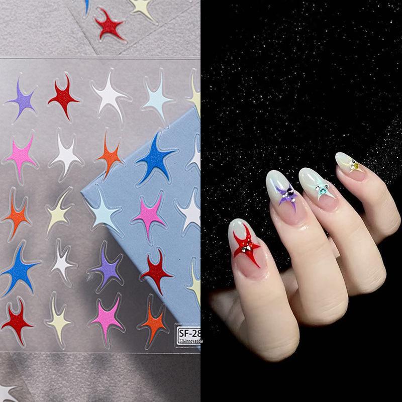 Sky Blue 3D Starfish Nail Art & Multipurpose Stickers