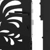 Black Garden Gate 105X106 Cm Steel Wave Pattern