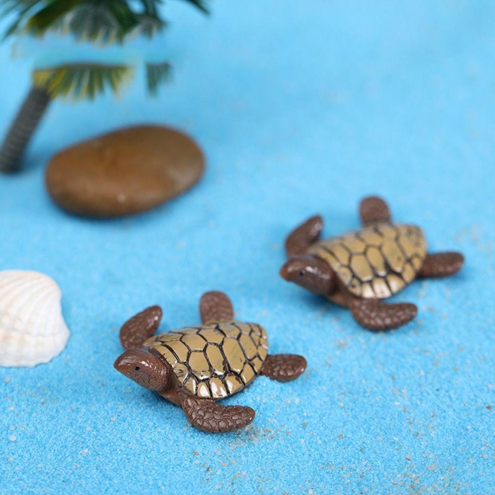 Sea Turtle Model Landscape Prop Landscape Flowerpot Decoration Mini Sea Turtle Layout Prop