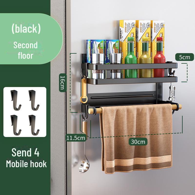 Suport magnetic din oțel inoxidabil pentru organizarea bucătăriei, fără găurire