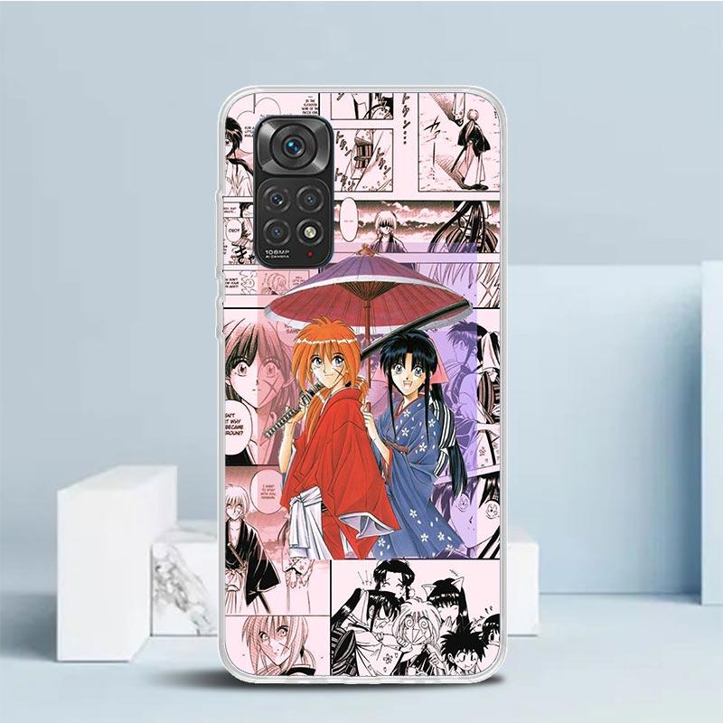 Rurouni Kenshin Anime Phone Case For Xiaomi Redmi Note 15 14 14S 13 12S 12 Pro Plus 11S 11 11T 11E 10S 10 + Soft TPU Back Cover