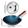 Chef's Wok Pan with Wooden Handle for Home Cooking
