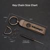 Volkswagen Car Emblem Cowhide Keychain Key Holder For VW Golf Amarok T5 Phaeton GTI Teramont ID3 Tiguan Passat b6 Key Ornaments BO0