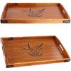 Solid Wood Serving Tray,Wooden Tray for Tea/Coffee/Wine/Food-Used As Rectangular Wooden Platter/Decorative Tray/Breakfast Tray/Party