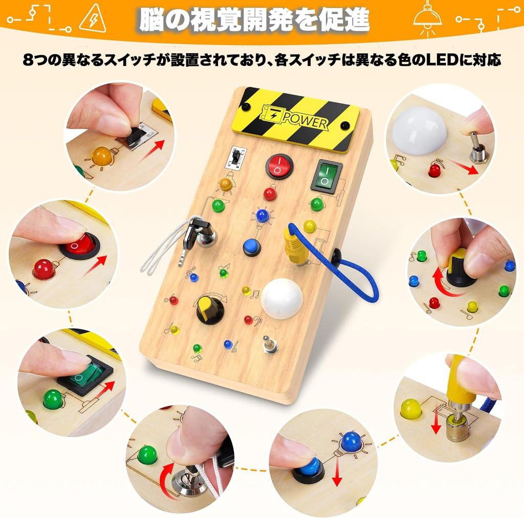 BKJANYO Montessori Toy Busy Board 1 Year Old 2 Year Old 3 Year Old Birthday Gift Educational Toy 1 Year Old Toy Baby Toy Boys Girls Present Toy Wooden