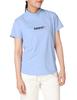 Admiral Golf Women's Classic Basic Front Logo Mock Neck Shirt, Ice Blue