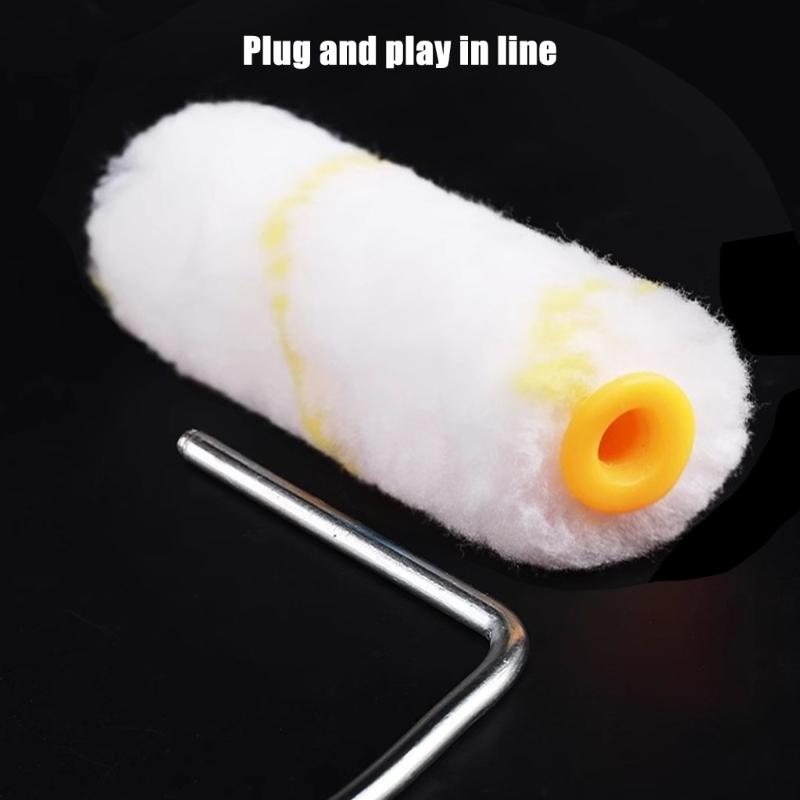 10Pcs Paint Roller Kit Thumb Roller Cores Small Corner Latex Paint Roller Cores Small Roller Bracket Polyester Blend