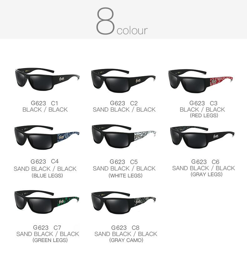 Óculos de Sol Polarizados GCOTX Estilo Chicano Biker G623