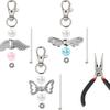60-Piece Angel Pearl Keychain & Pendant Craft Set for Weddings & Baptisms