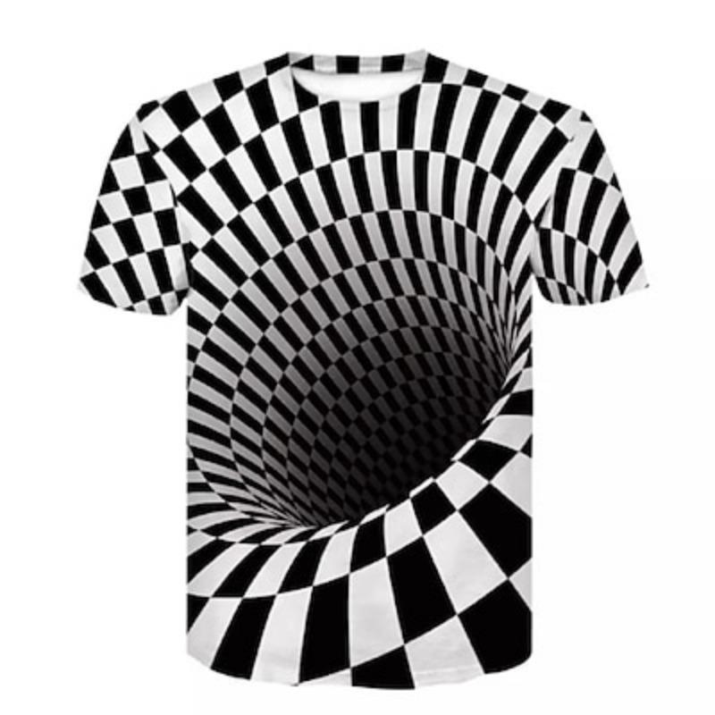Men's Graphic Geometric 3D Shirt T Shirt Short Sleeve T shirt Round Neck Shirt Causal A B C Summer Clothing Apparel Normal S M L XL XXL 3XL 4XL