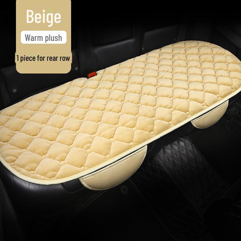 Plush Winter Car Seat Cushion Set: Thickened, Universal Fit, 3-Piece for All Seasons