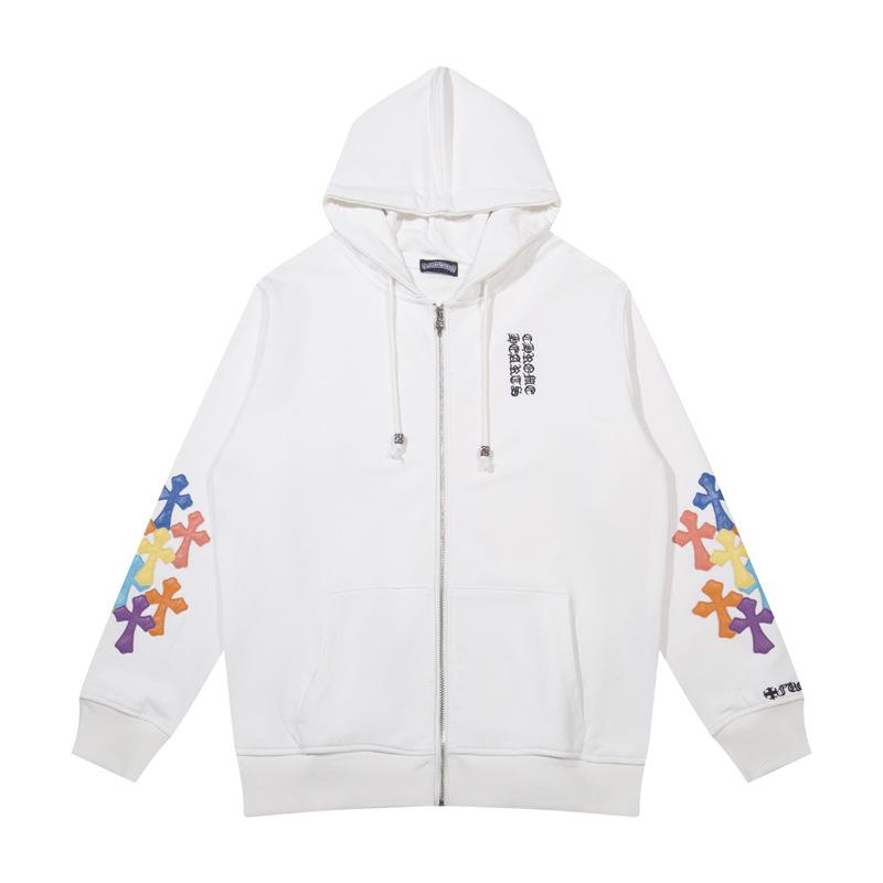 Chrome Heart Pure Cotton Terry Zip-Up Hoodie with Hood