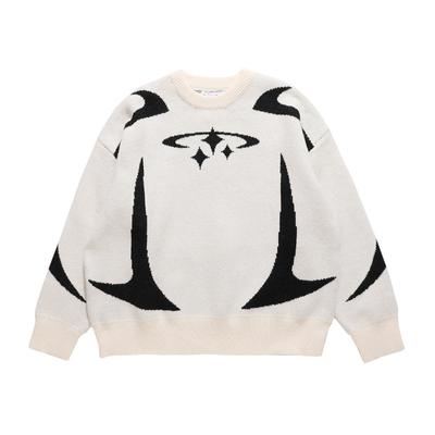 Men's Vintage Knitwear Y2K Stars Graphic Sweaters Winter Harajuku Oversized Pullover Sweater Unisex Aesthetics Clothes For Teens EMA