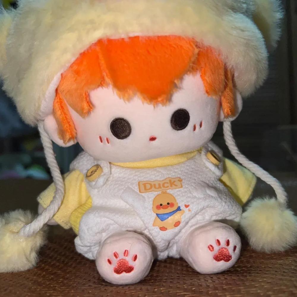 Yellow Duck 20cm Cotton Doll Clothes Strap Pants Doll Dress Up Set  Doll Accessories