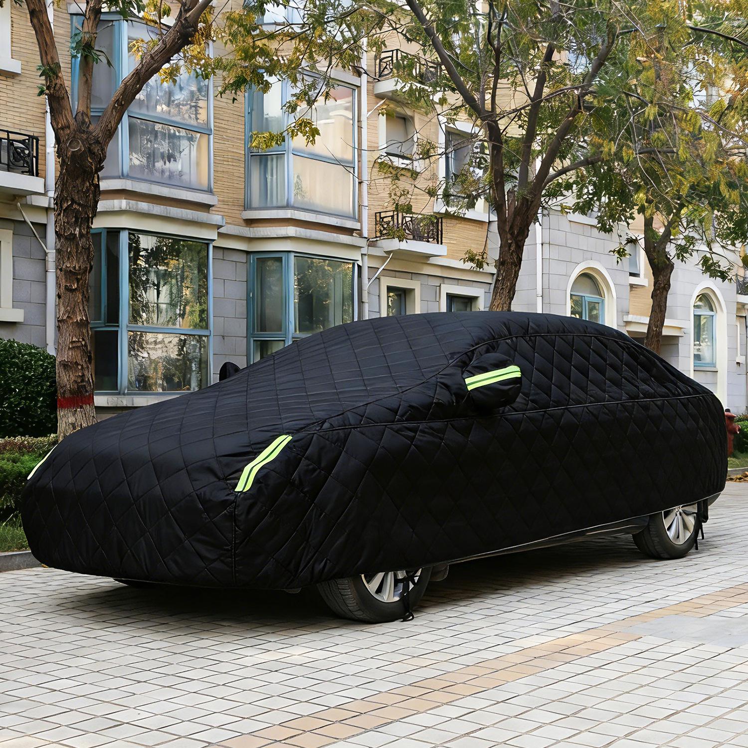 Сверхтолстый водонепроницаемый чехол для автомобиля, защищающий от града и холода, с огнезащитной теплозащитой 3XL+ (4.91M-5.1M)