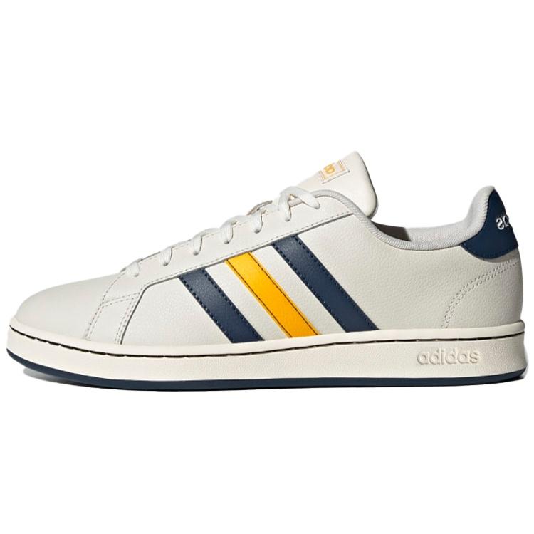 adidas neo Grand Court  White Blue Yellow  Men s FY8195 EU 44